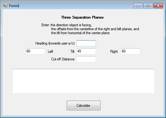 Separation Plane Calculator